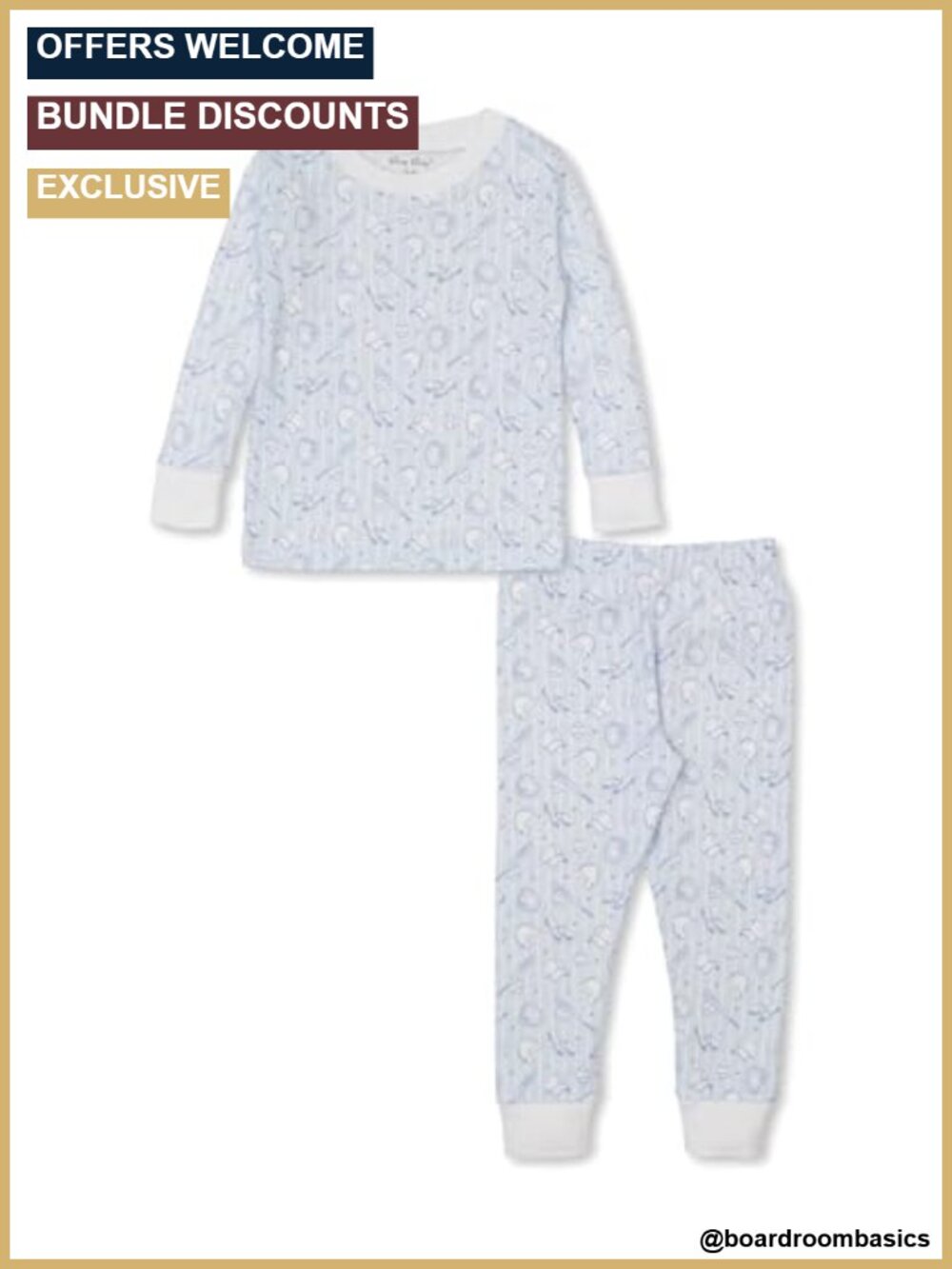 Infant Boys Pajama Set 100% Pima Peruvian Cotton Long Sleeve Sleepwear